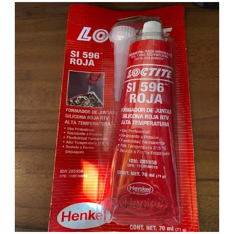 Silicón rojo 

										-