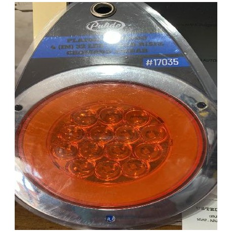 17035 PLAFON REDONDO 4 IN PULGADAS 32 LED HALLO BISEL CROMADO AMBAR 

										-