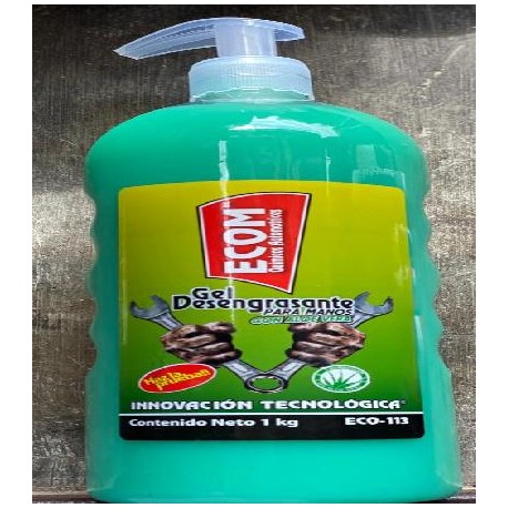 Gel desengrasante  limpia manos 

										-